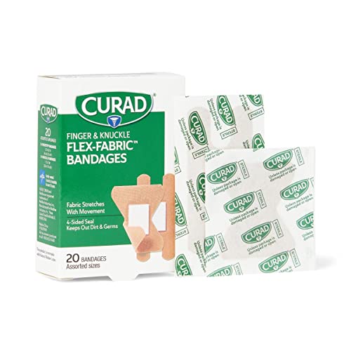 Flex-Fabric Finger & Knuckle Bandages - Assorted Sizes, Box of 20, 0.75"x3"
