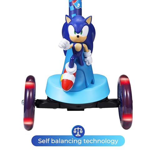 Kick Scooter for Kids - Self-Balancing 3 Wheel with LED Wheels - Sonic