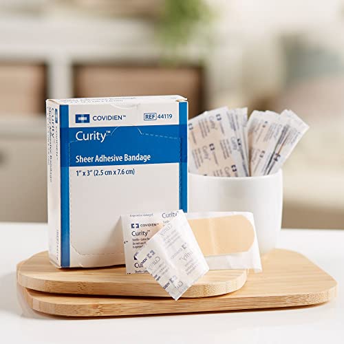 Sterile Sheer Adhesive Bandages - 1 x 3 Inches, 50 Pack