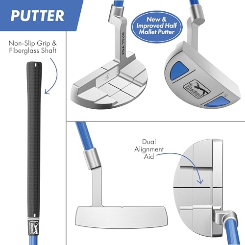 PGA Tour Youth Golf Club Set - Ages 8-12, Right-Handed - 10 Pc