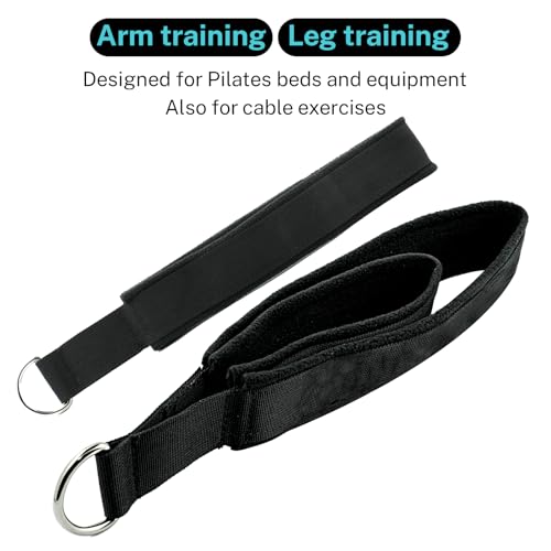 Durable Pilates Straps with Double Loop & D-Ring - 1 Pair