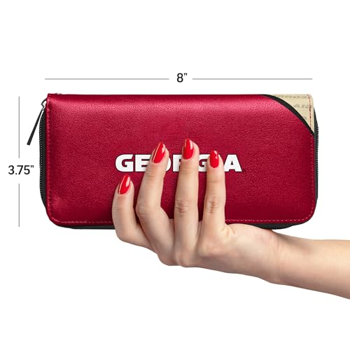 NCAA Curve Zip Organizer - Georgia Bulldogs - 8 Card Slots