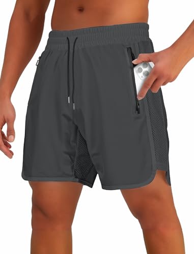 Men's Quick Dry Running Shorts - XX-Large / Grey