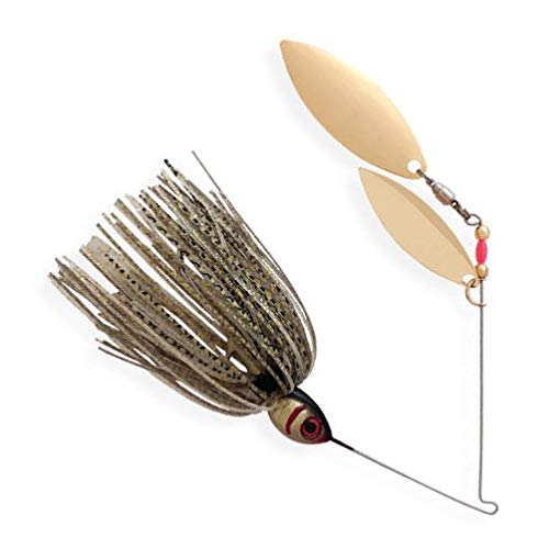 Tandem Blade Spinnerbait Fishing Lure - Gold Shiner 1/2 Oz