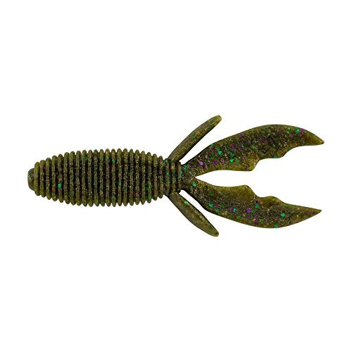 PowerBait MaxScent Creature Hawg - Green Pumpkin Party, 4"