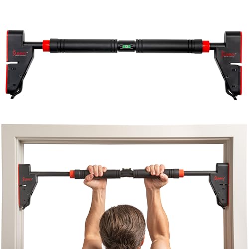 Adjustable Doorway Pull Up Bar - Dark Grey, Foam Grips