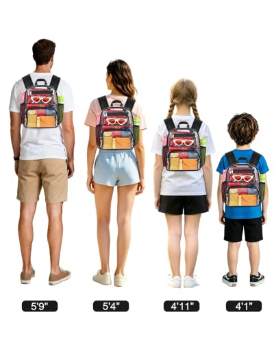 Clear Backpack Stadium Approved - 12x10x6 Transparent Bag