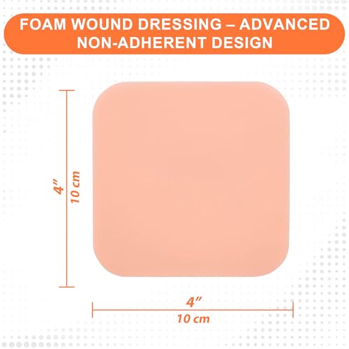 Hydrophilic Foam Dressing 4"x4" - Non-Adhesive, Box of 5
