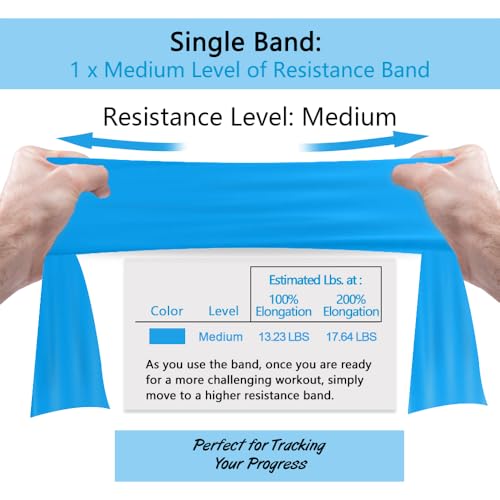 7 Feet Medium Resistance Exercise Band - Non-Latex Stretch Band