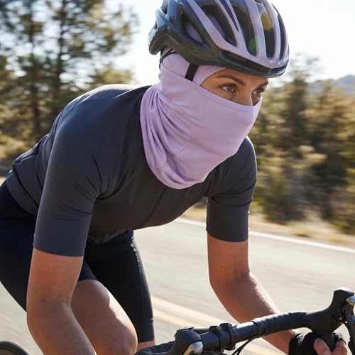 Cooling Breathable Full Face Mask - Summer UV Protection - Light Purple
