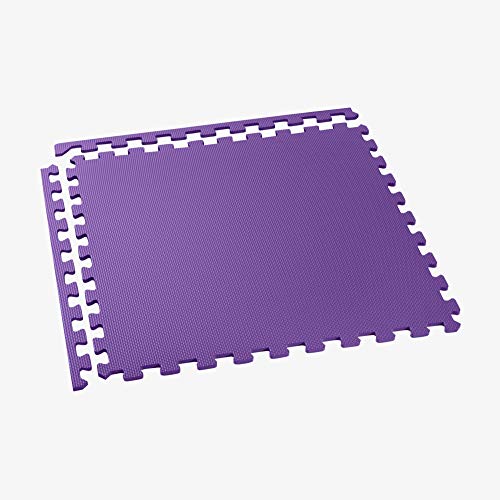 3/8" Thick Purple EVA Foam Exercise Floor Mat - 24 Sq Ft