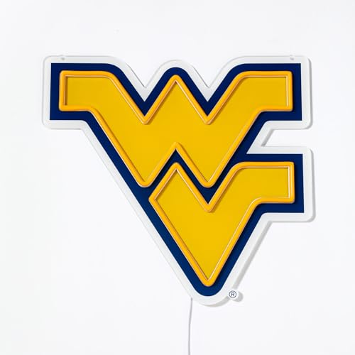 West Virginia Mountaineers LED Neon Sign - 15" x 14.28" with Adjustable Brightness