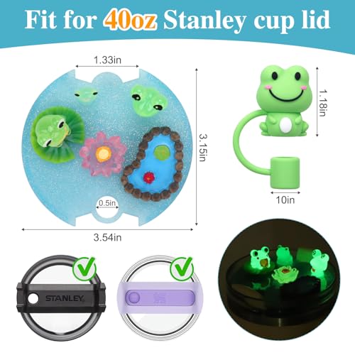 Cute Frog Stanley Cup Lid Accessories - 40oz Topper Decoration