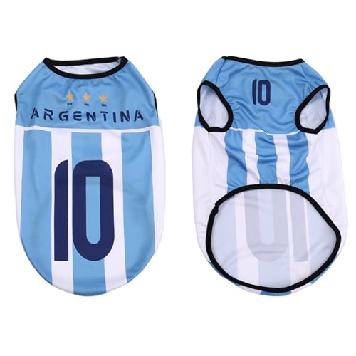 Argentina Jersey Dog Shirt - Breathable Sports Costume - Blue S