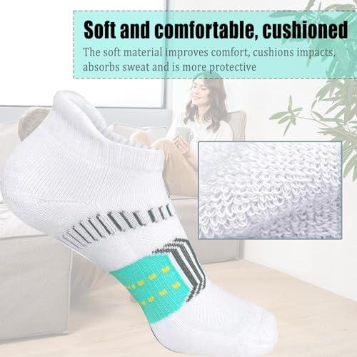 Women's Athletic Crew Socks - Moisture-Wicking Cotton Blend - 3 Pack