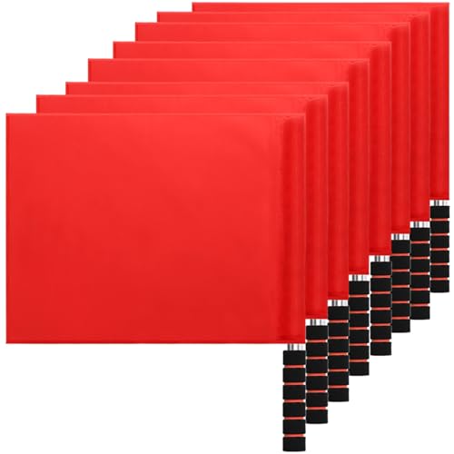 DEAYOU Referee Flags 8-Pack - Volleyball, Soccer, Football Line Judge Hand Signals, 15.5" x 11.8"