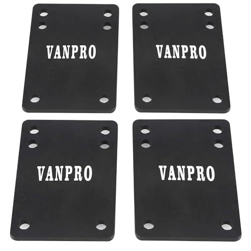 4MM Rubber Skateboard Risers - Prevent Wheelbite, Shock Absorption