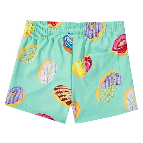 Boys Swim Trunks Quick Dry Board Shorts - 3T C Green Donuts