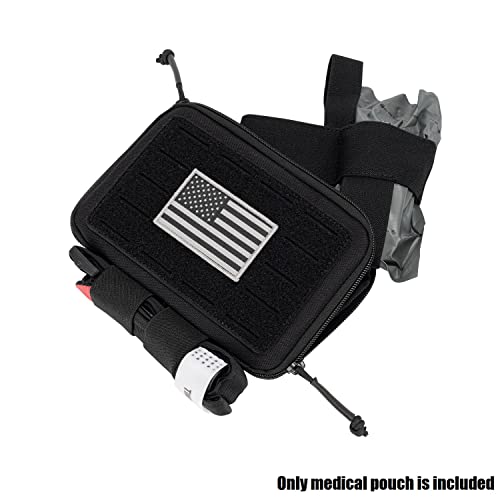 Dotacty Black Medical Pouch MOLLE EMT IFAK Tourniquet Holder—Tactical First Aid Utility