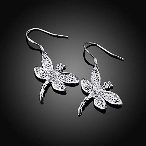 925 Sterling Silver Dragonfly Drop Earrings for Women
