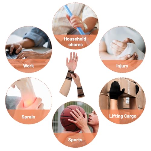 Wrist Compression Sleeve - 2 Pack, Small Size Elastic Support
