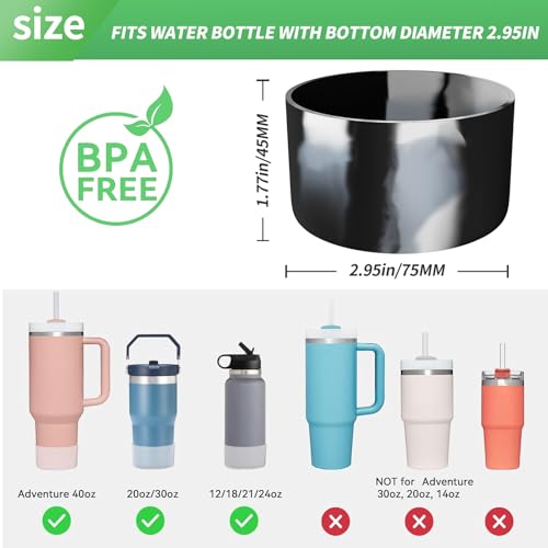 Silicone Protective Boot for Tumblers 20-40 oz - Mix-Black and White