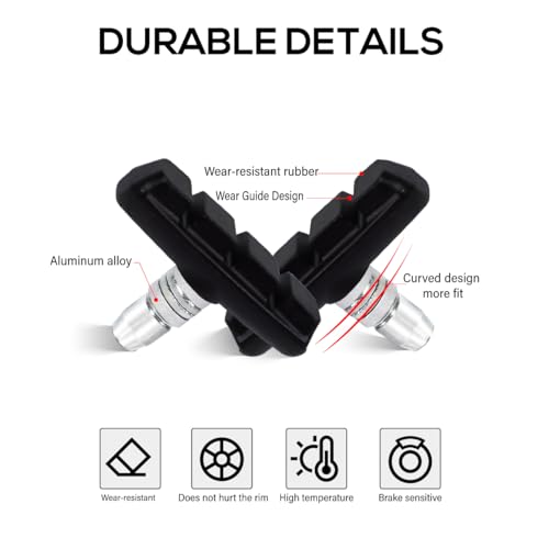 CNC Bike V Brake Pads 55mm/70mm Cantilever Rim Shoes for MTB BMX &