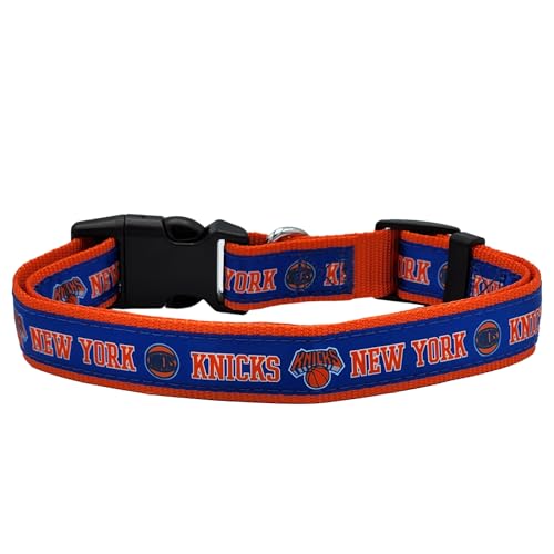 NBA Dog Collar - New York Knicks Medium Pet Collar for Dogs & Cats