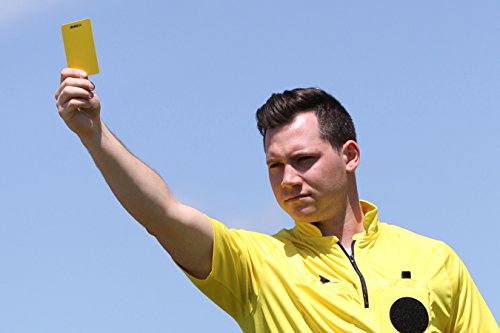 Red and Yellow Soccer Referee Cards - Set of 1