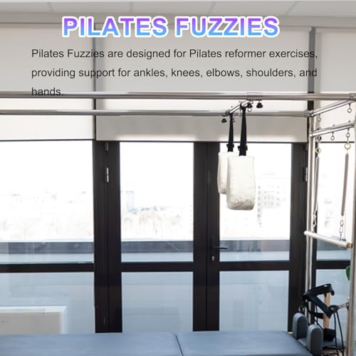 Adjustable Pilates Fuzzies Straps - Plush Support for Reformer Workouts