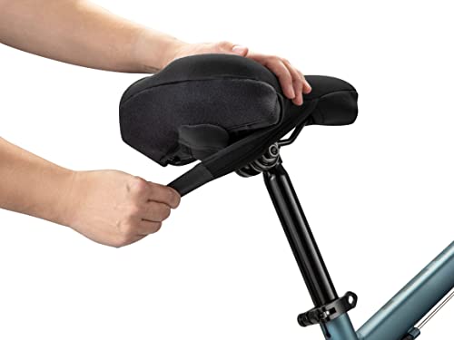 Schwinn Sport Memory Foam Dual Strap Bike Seat Cover, Saddle Cover for Extra Comfort, Soft, Weather-Resistant Memory Foam, Dual Straps Attach Quickly to Most Standard Size Adult Bike Seats