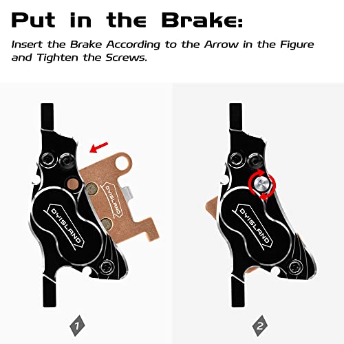 MT600 Electric Bike Disc Brake Pads - Sintered Metal, Two Pairs, Compatible with LD-200PLUS & LD4X-600