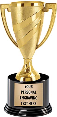 Personalized Gold Cup Trophy with Engraving - 7.25" Achievement Award