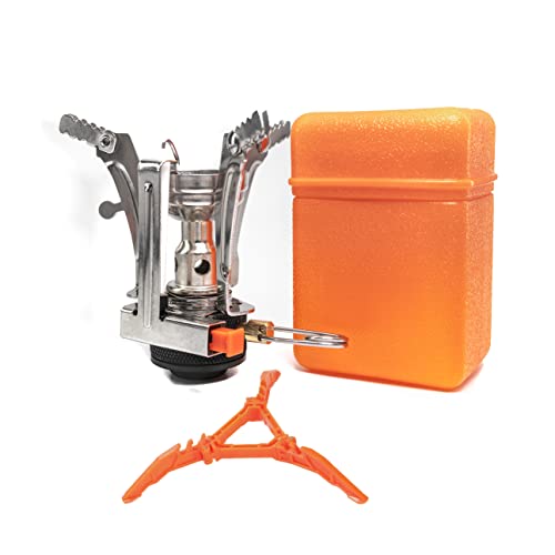 Bobtbt Backpacking Stove with Piezo Ignition, 3000W, Wind-Resistant Outdoor Camp Stove - Black No. 1