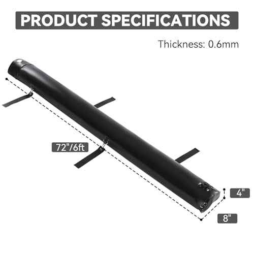 2 Pack 6 ft Flood Barrier for Home, Reusable Outdoor Water Barriers,Water Barrier for Flooding,Sand Bags for Flooding,Flood Barrier for Home Flood Prevention for Rainy Season 0.6MM Thick