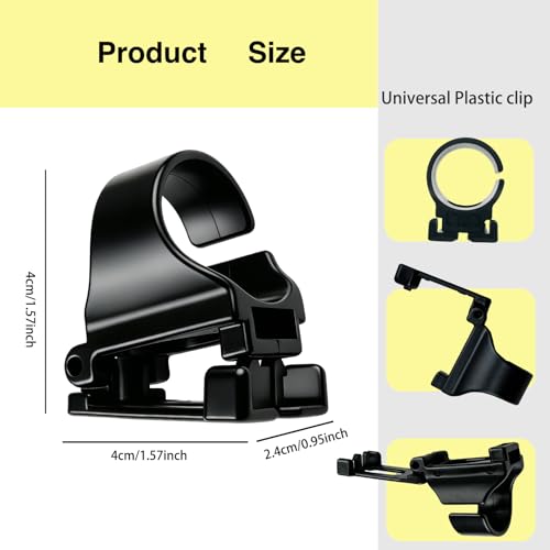 4 Pack Black Snorkel Clips - Durable Plastic for Snorkeling & Diving