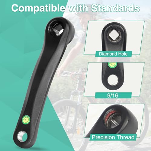 ZUKKA 152mm Aluminum Bicycle Crank Arm for Mountain, Road & Folding Bikes
