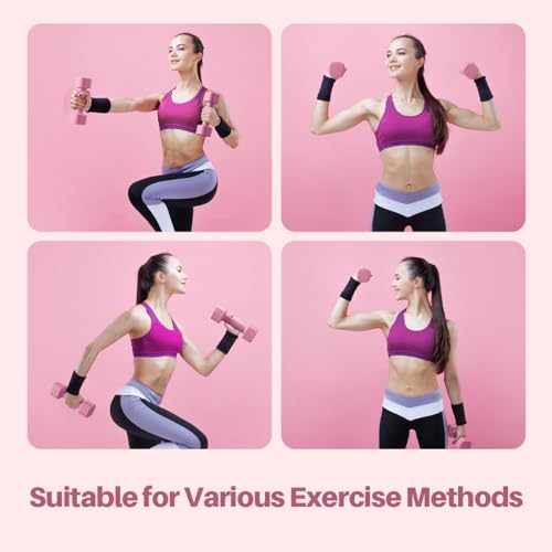Adjustable Dumbbell Set for Women - 4 in 1 Pink Free Weights