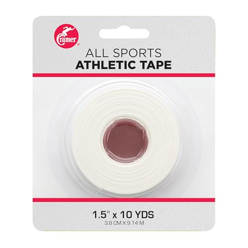 Athletic Tape 1.5 inch x 10 Yards - Easy Tear Sports Wrap - White