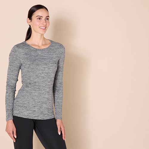 Women's Quick Dry Lightweight Long-Sleeve T-Shirt - Black Heather, Small