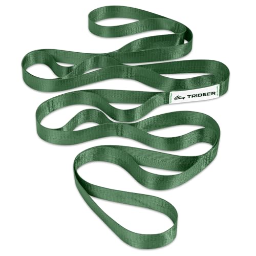 Non-Elastic Stretching Strap for Physical Therapy & Rehab - Hunter Green/75"x1"