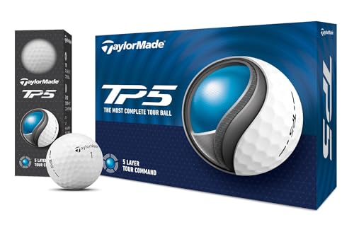 TP5 Golf Balls - White - One Dozen - 5 Layer Construction