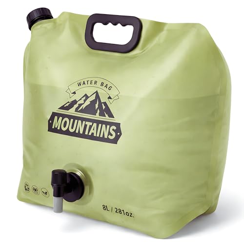 2.1 Gallon Collapsible Camping Water Jug with Spout - Reusable