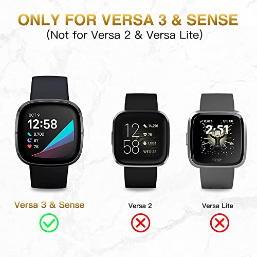 Smartwatch Charging Cable - 2-Pack 3.3ft & 1ft for Fitbit Sense/Versa 3