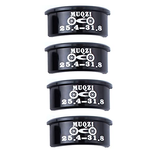 4x Aluminum Handlebar Shim Adapter 25.4mm to 31.8mm Bicycle Spacers