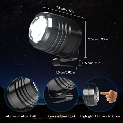 Rechargeable LED Shoe Headlights - 2 Pack Clip-On Clog Flashlights