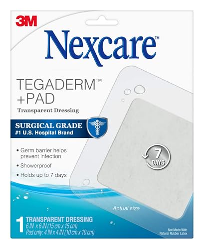 Transparent Wound Dressing with Absorbent Pad - 6 x 6 in