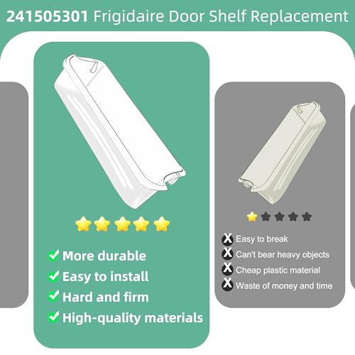 241505301 & 241505501 Refrigerator Door Bin Replacement Parts fot for frigi.daire FGHC2331PFAA FFSC2323TS0 LGHK2336TF6 FGSC2335TF0 FGSC2335TFB FFSC2323TSA FFSC2323TS8 Refrigerator BY AMI PARTS