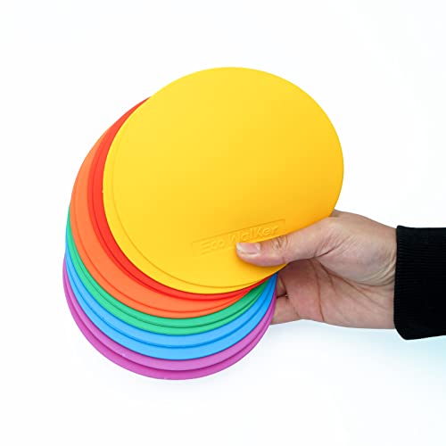 6-Inch Non-Skid Flat Cone Spot Markers for Sports Training - Without Hole