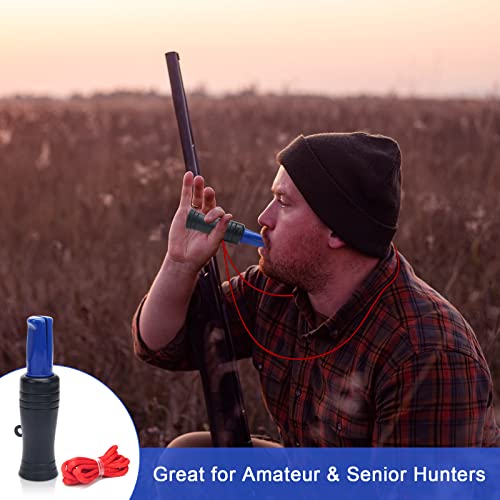 Duck Call for Hunting - Loud Sound Whistle - Black & Blue